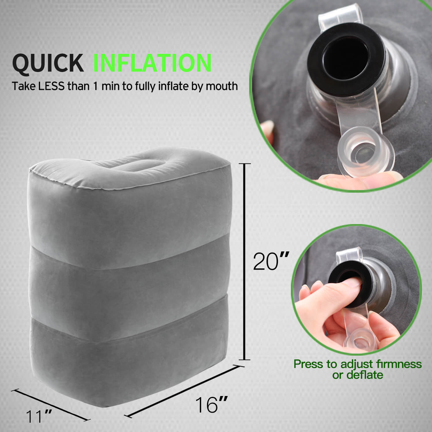 Inflatable Foot Rest Travel Pillow Betus