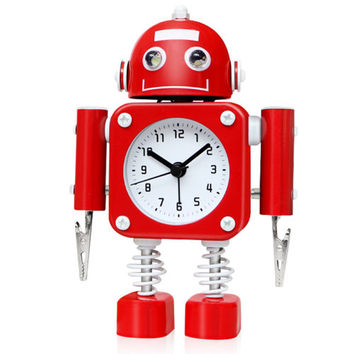 Robot Alarm Clock red