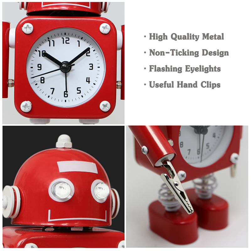 Robot Alarm Clock red