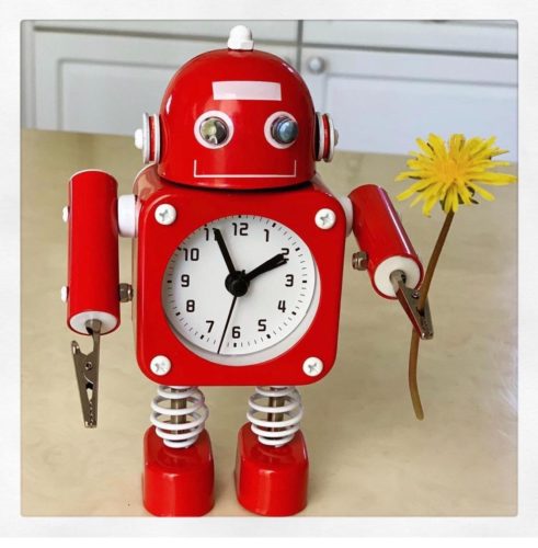 Non-Ticking Robot Alarm Clock photo review
