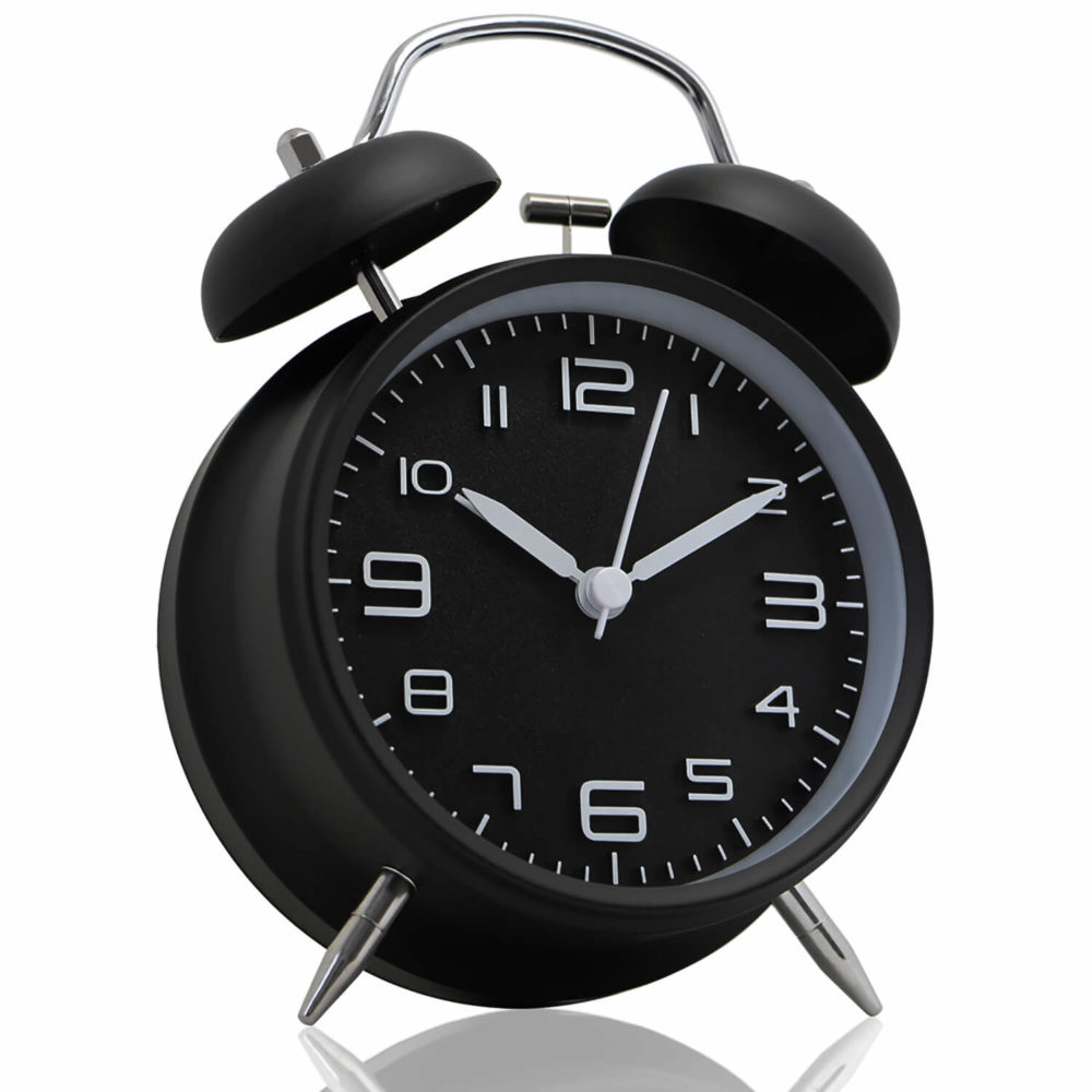 Twin Bell Alarm Clock Black (1)