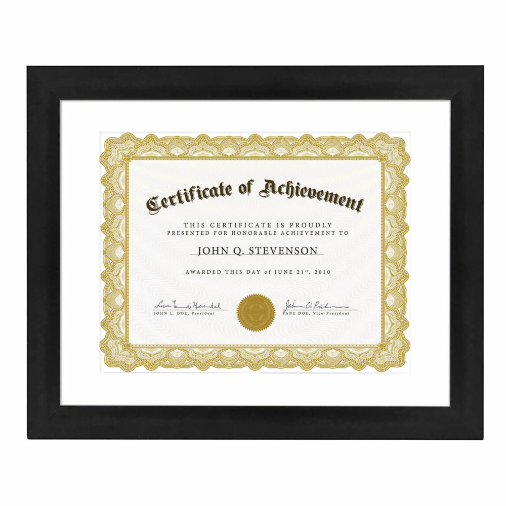 Wood Certificate Frame black01