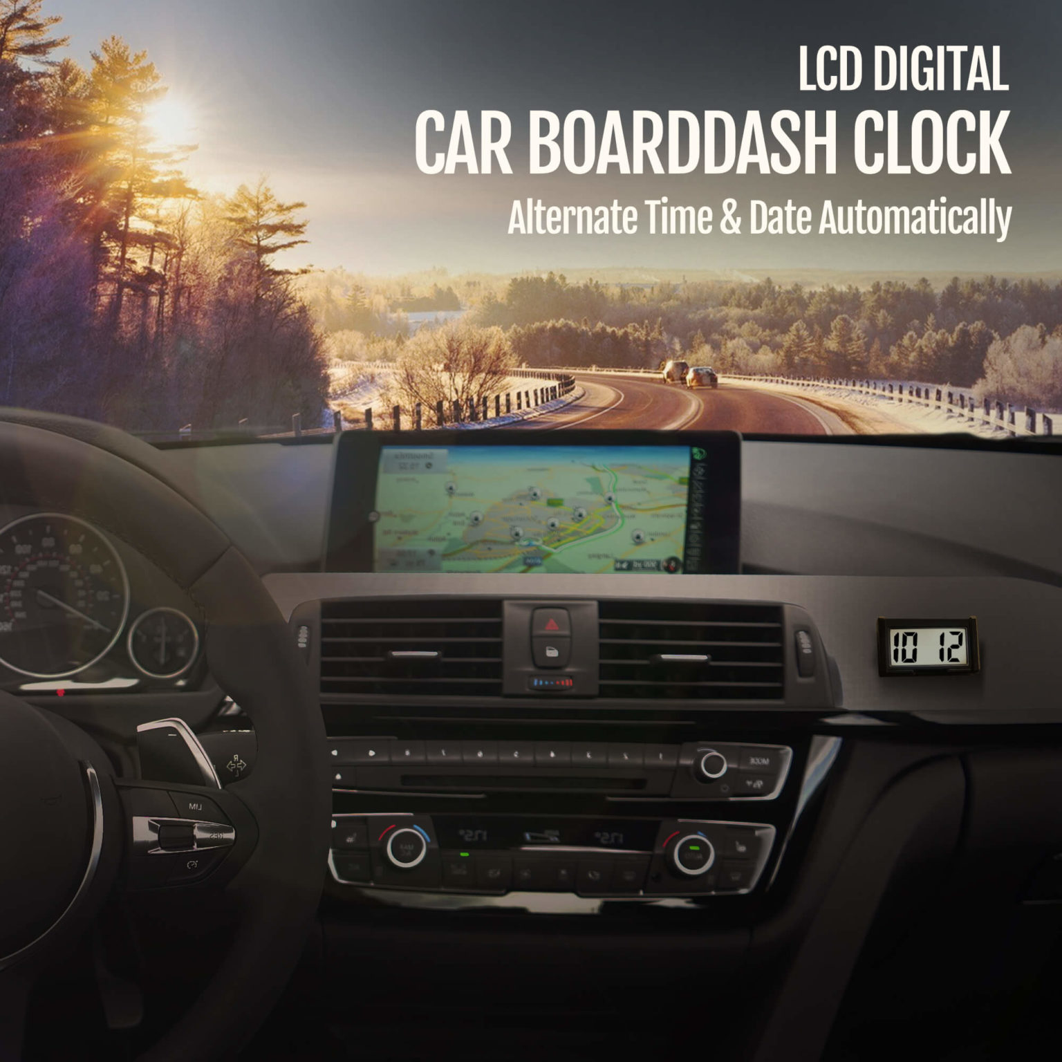 Car Dashboard Digital Clock