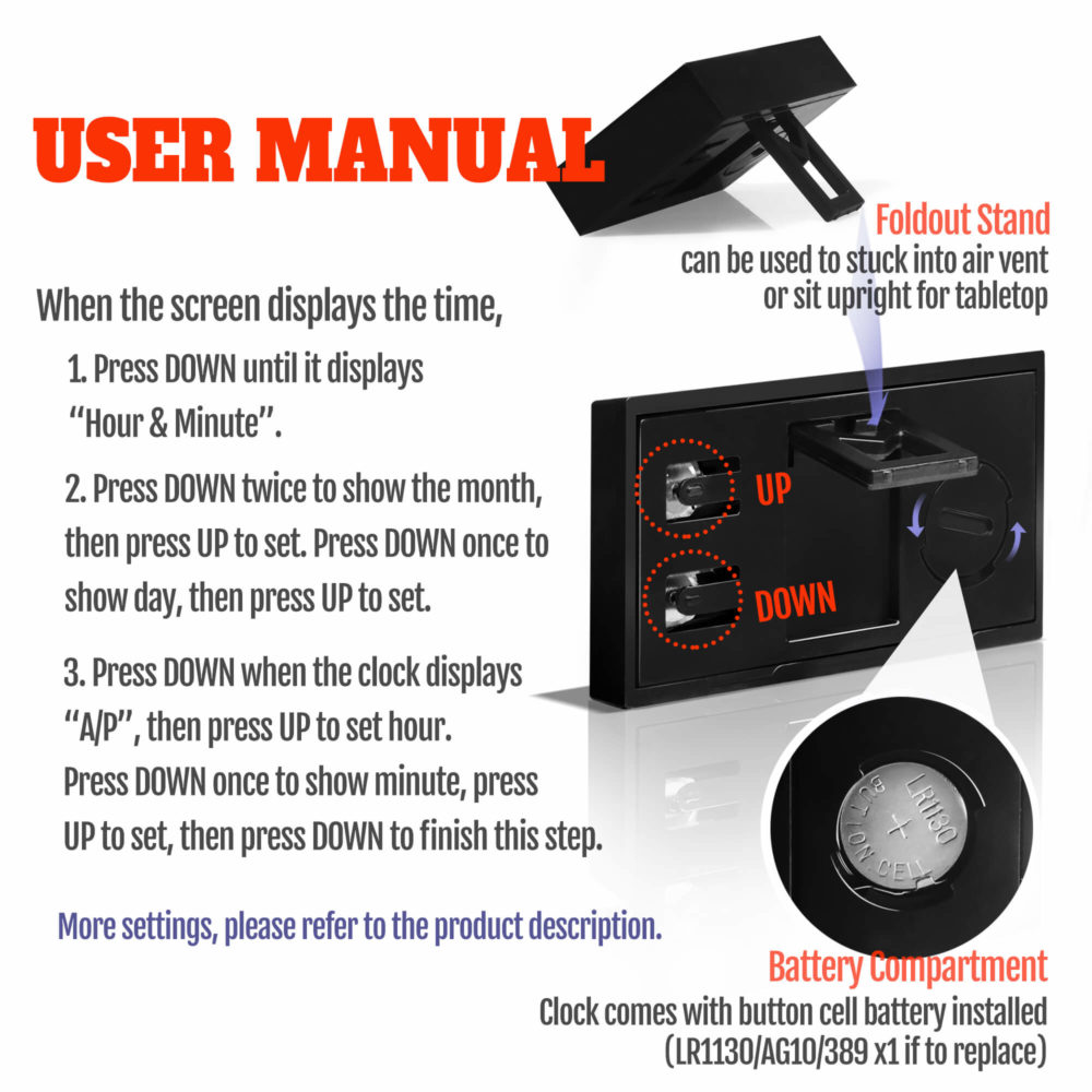 Car Dashboard Digital Clock - Image 4