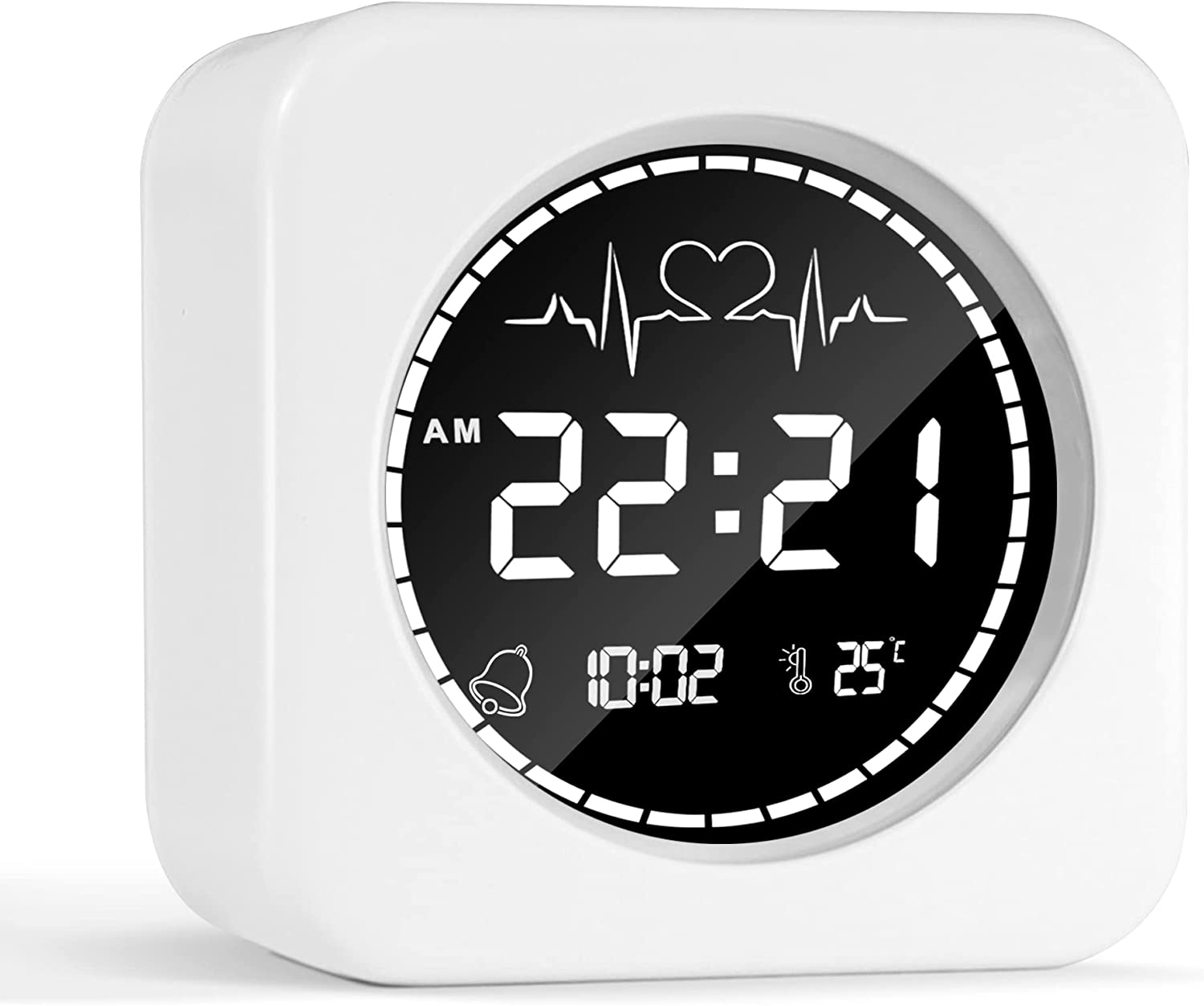 Heartbeat Animation Digital Travel Alarm Clock