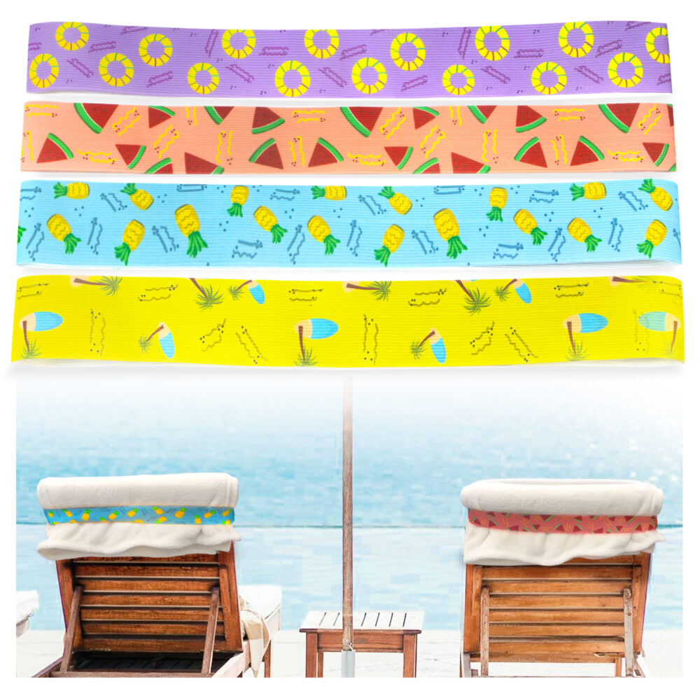 Beach Towel Bands 4 Pack