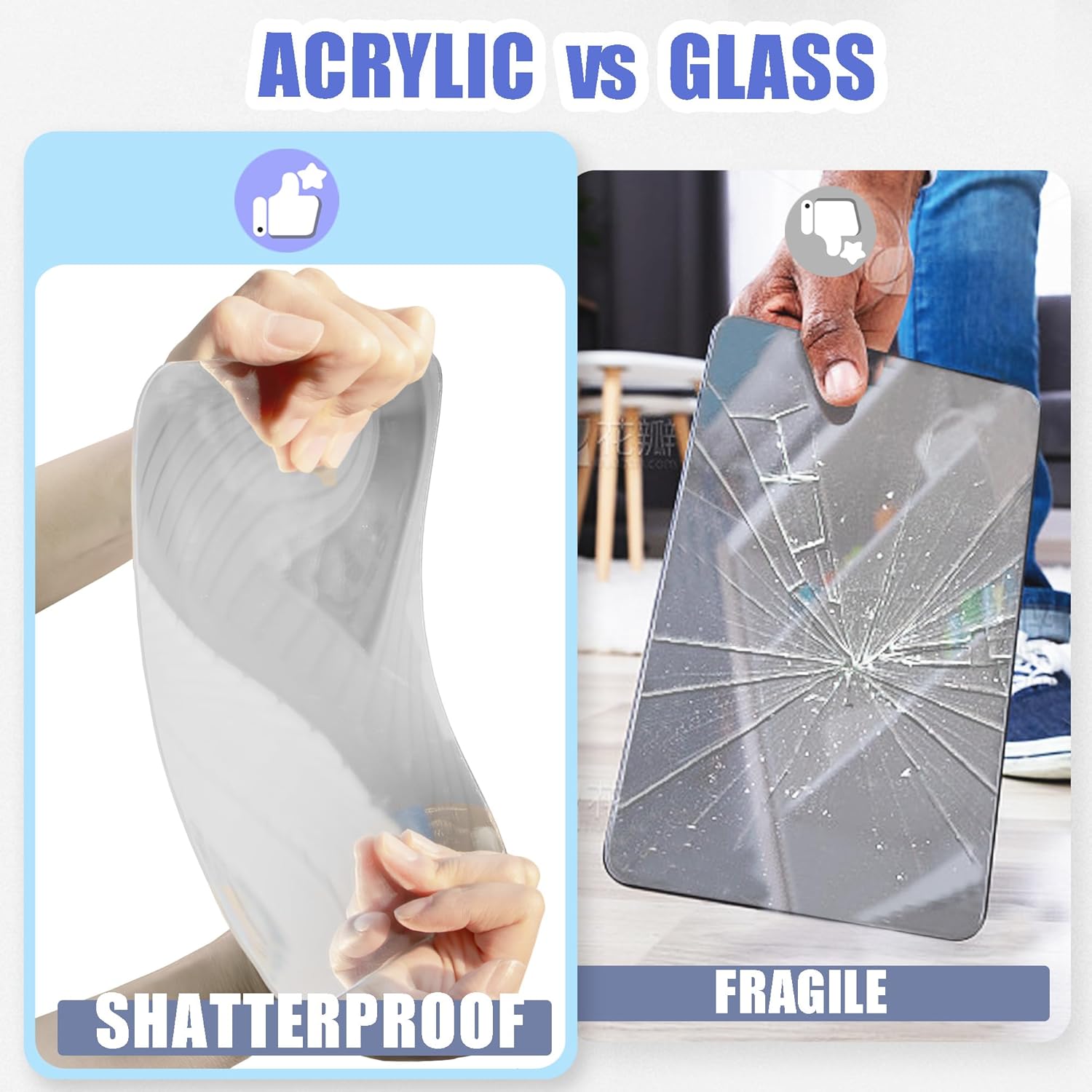 Shower Mirror Fogless for Shaving
