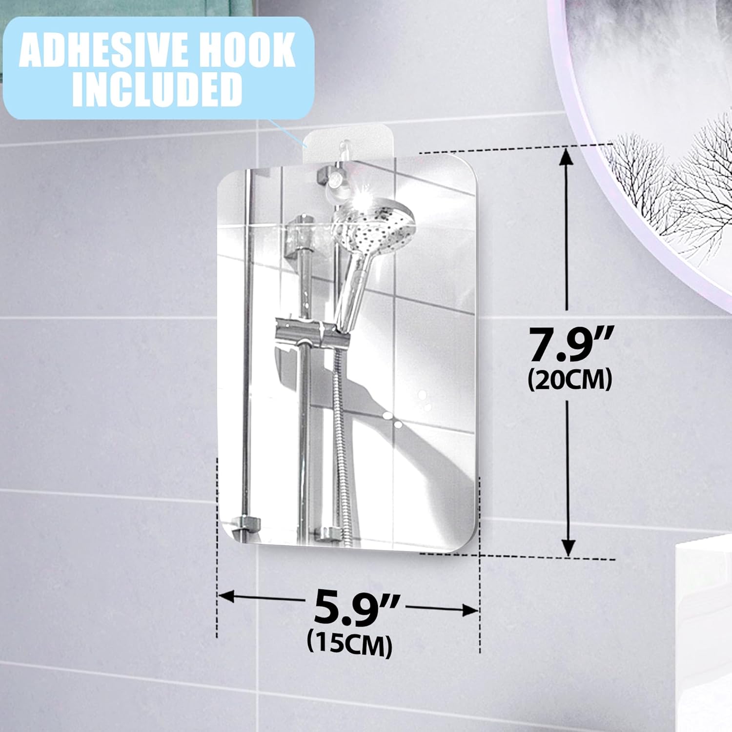 Shower Mirror Fogless for Shaving