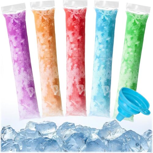 100 Pack Ice Pop Bags with Funnel